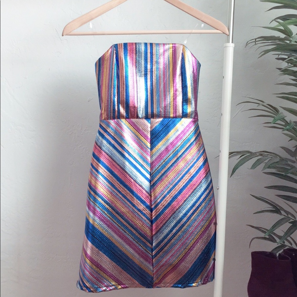 💫HP NWT Multi Colored Mini Dress - Picture 4 of 4